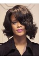 Cool Medium Wavy Rihanna Hairstyle Remy Human Hair Lace Front Wig