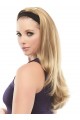 Long 3/4 Wig With Soft Black Attached Headband