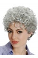 Classic Sstyle With Soft Curls Grey Wig
