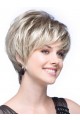 Short Tapered Synthetic Lace Front Grey Wig